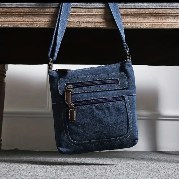 New! Trending  Crossbody Denim  bag - Picture 6 of 9